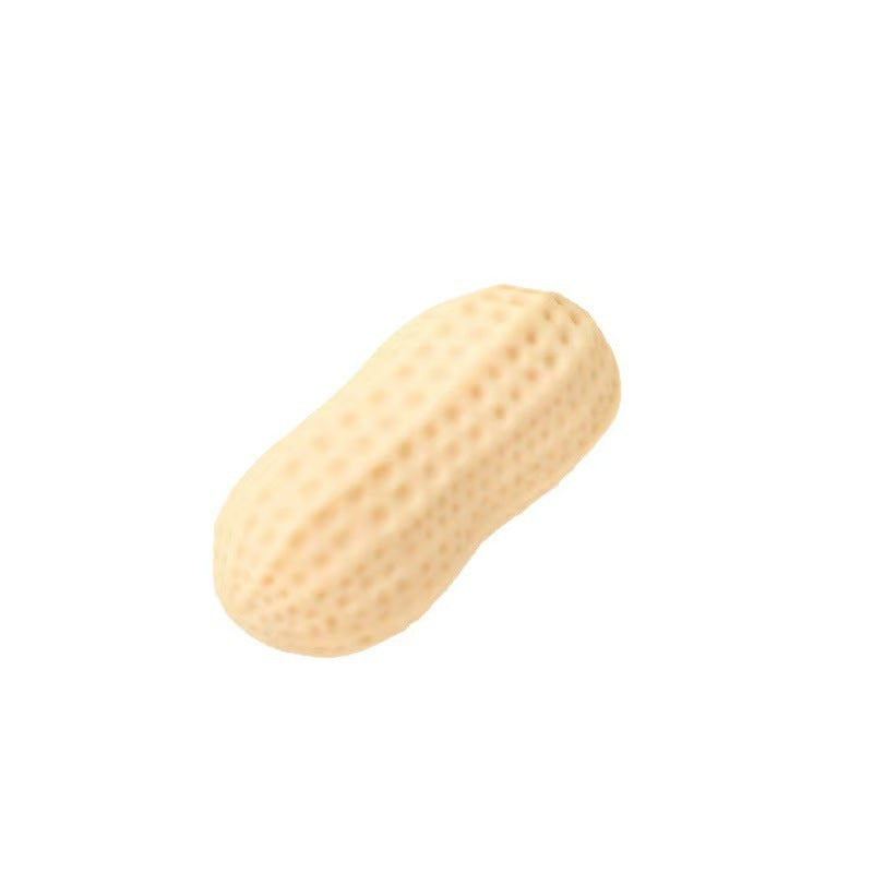 Squishy croquant en forme de cacahuète sur fond blanc